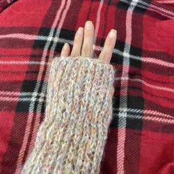 Alpaca/Cotton Blend Fingerless Gloves