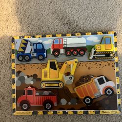 Wooden Construction Vehicle Puzzle