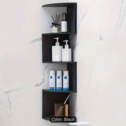Modern Black Corner Wall Shelf