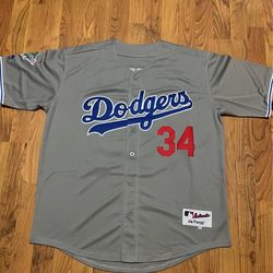 Los Angeles Dodgers Stitched Grey Throwback Fernando Valenzuela Jerseys