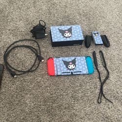 Nintendo switch w/ kuromi skin