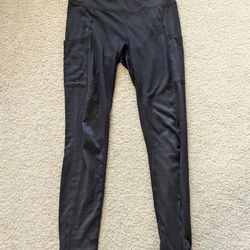 Black Fleece-lined Leggings 