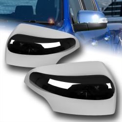 For 2019-2023 Ford Ranger Chrome Side Mirror Covers Overlay W/ Turn Signal Cut -(2-MC-1926