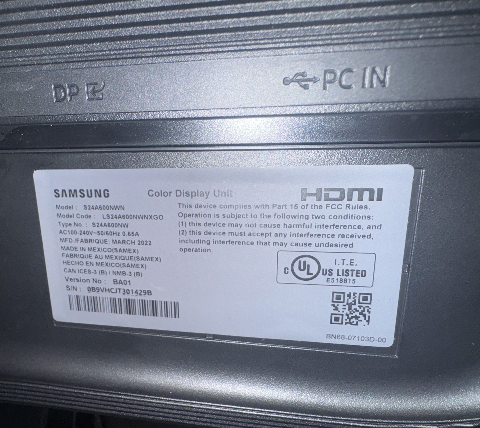 Samsung Monitor 24”