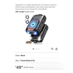 Brand new Upgraded 3-in-1 Rodent Repellent for Car Engines, Ultrasonic Animal Under Hood Repellent, with Strobe Light, Keep Mice Squirrel Away, for Ca