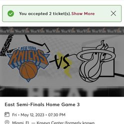 Championship Game Heat Vs Knicks Section 113 Close To Heat Bench 420 Each W Bacardi Lounge 