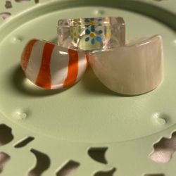 Vintage : Trendy Acrylic Rings 