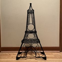 Metal 31” Eiffel Tower Wine Rack (6 Bottles)