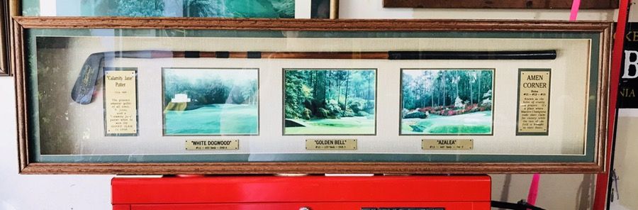 FRAMED BOBBY JONES CALAMITY JANE PUTTER WITH 3 ANGC PHOTOS