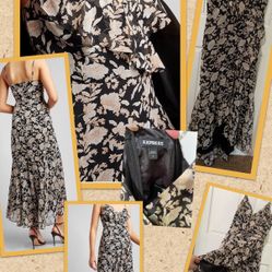FLORAL RUFFLE WRAP MAXI DRESS