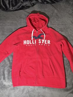 Hollister Red Zip-up Jacket Men’s Large
