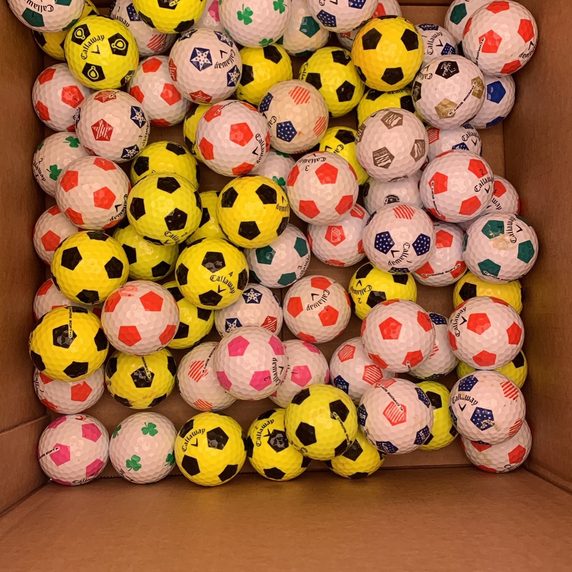 50 Callaway Chrome Soft Soccer Ball Style Golf Balls