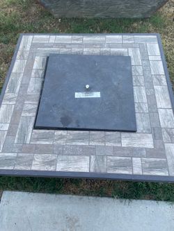 table with fire pit