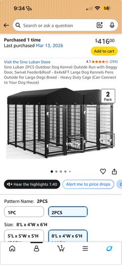 2 Dog kennels