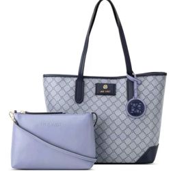 Nine West 2-in-1 Tote Bag – Brand New – Chambray Logo / Navy 