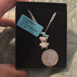Iced Out Teddy Bear With Moissanites Pendant