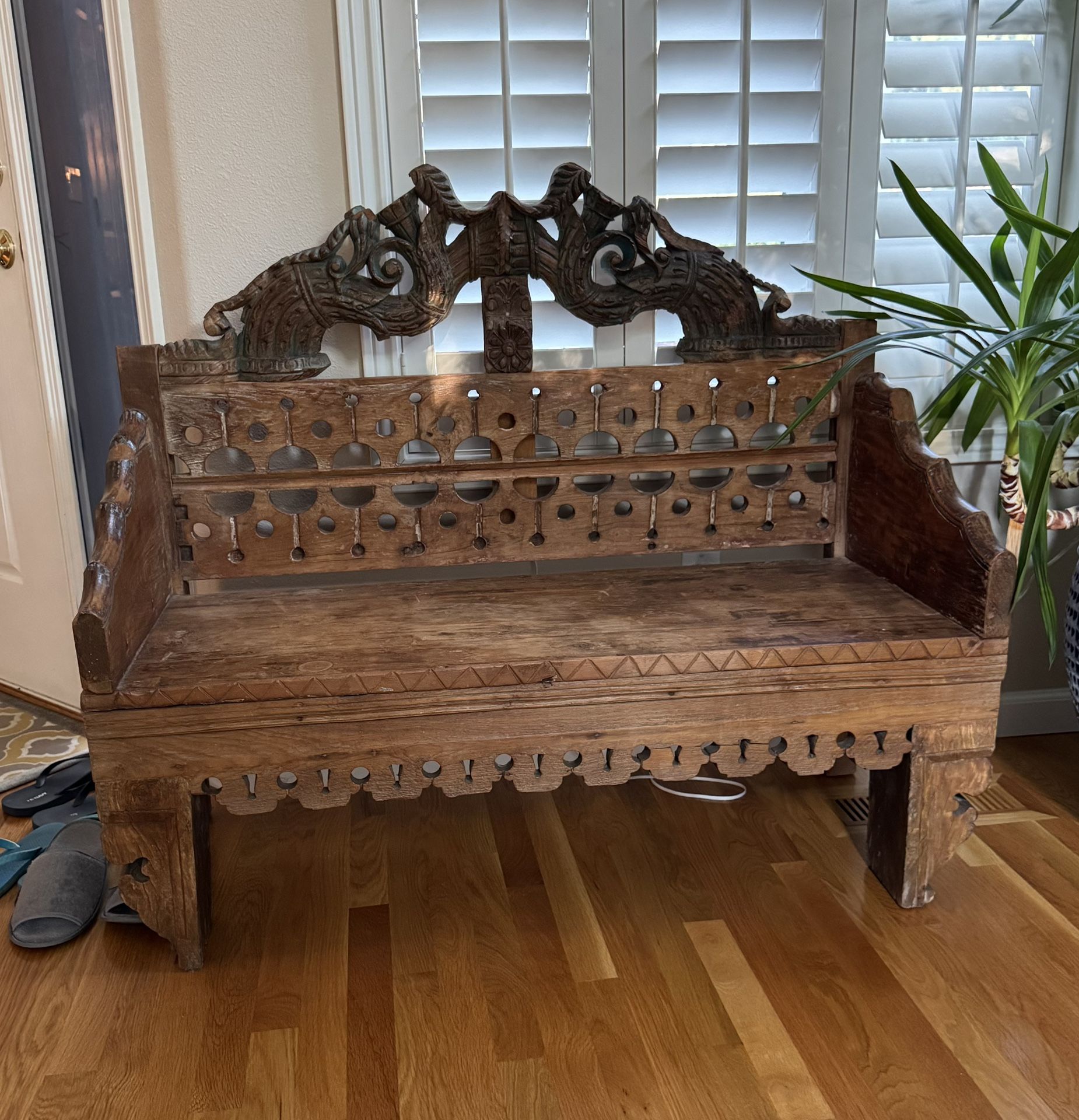 Antique Chinese Wood Bench