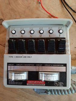 GENERAC PORTABLE GENERATOR POWER SWITCH TRANSFER SYSTEM LOAD MANAGER