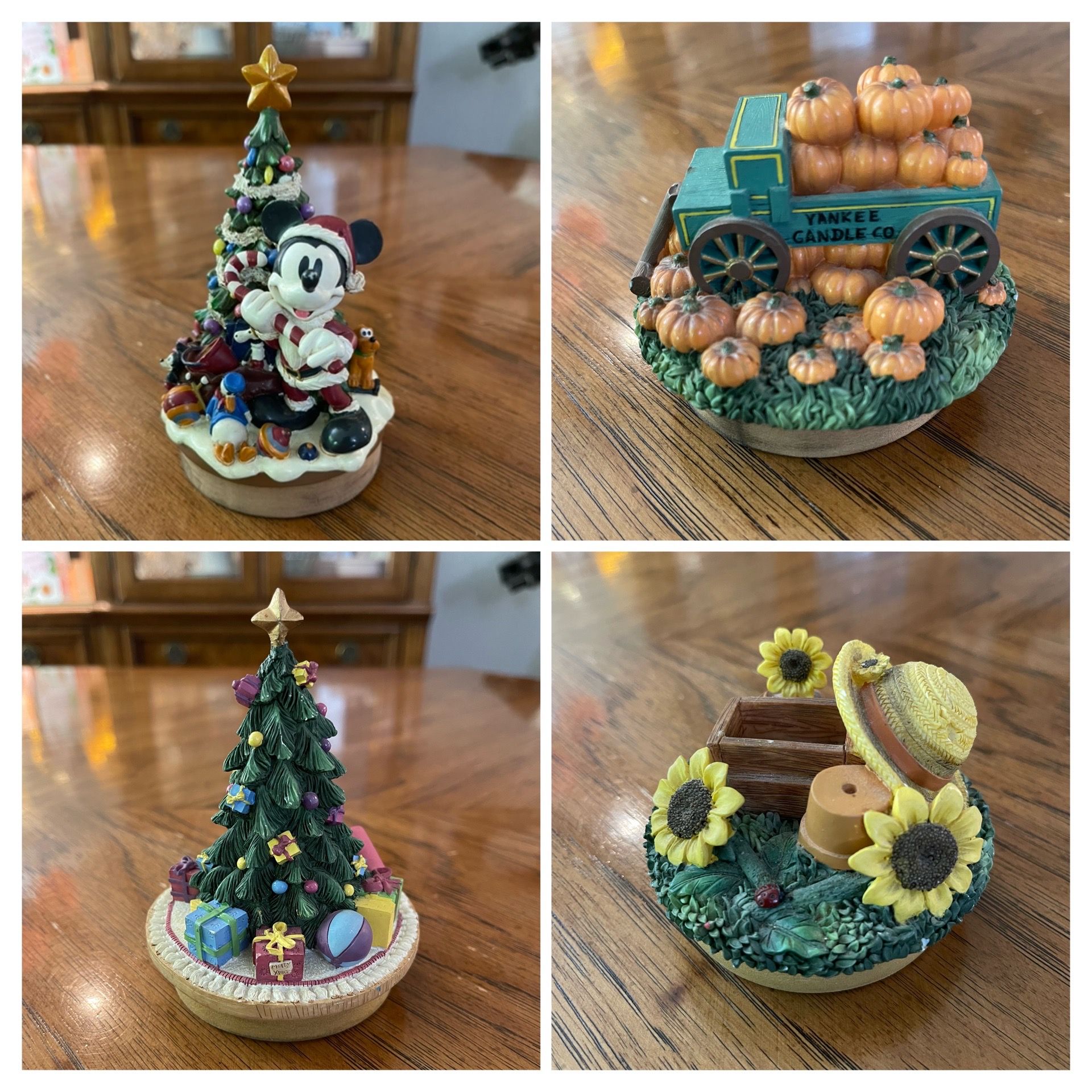 Set of 4 Decorative Candle Toppers - Disney, Yankee Candle, Seasonal - 5 Each or 15 for All