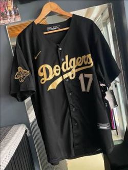 Dodgers Black Gold Ohtani Jersey S M L XL XXL