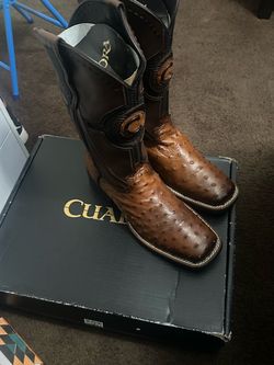 Cuadra Ostrich Leather Western Cowboy Boots
