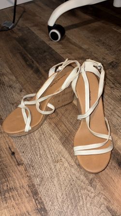 White Wedge Heels