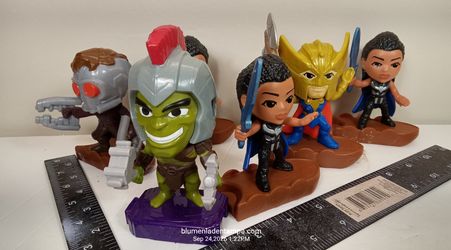 Marvel Thor Ragnarok McDonald's Happy Meal Toy Figure Lot Star-Lord Hulk Valkyri