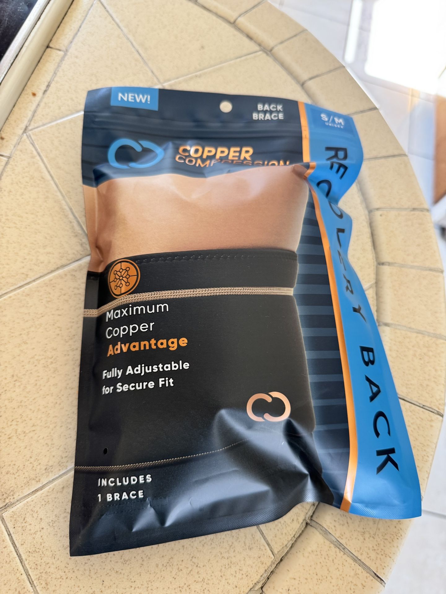 Copper Compression Recovery Back Brace