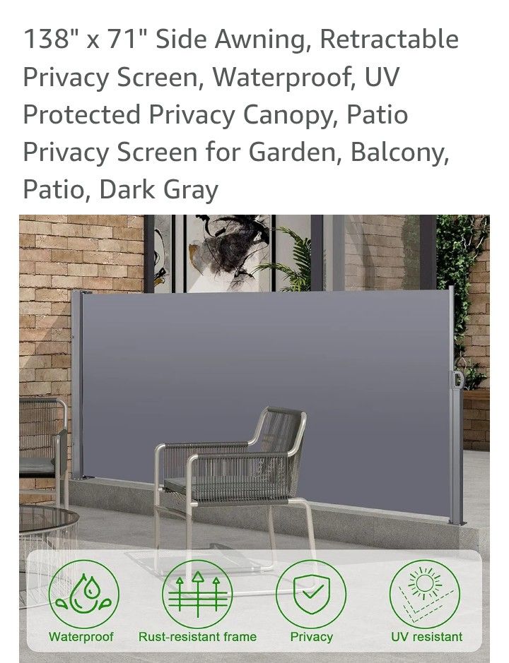 Outdoor Privacy Screen Aluminum Patio 2 For $180