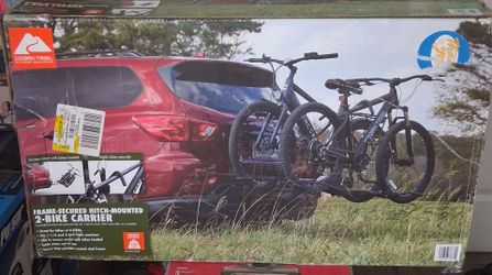 Ozark Trail Frame-Secured Hitch-Mounted 2-Bike Carrier