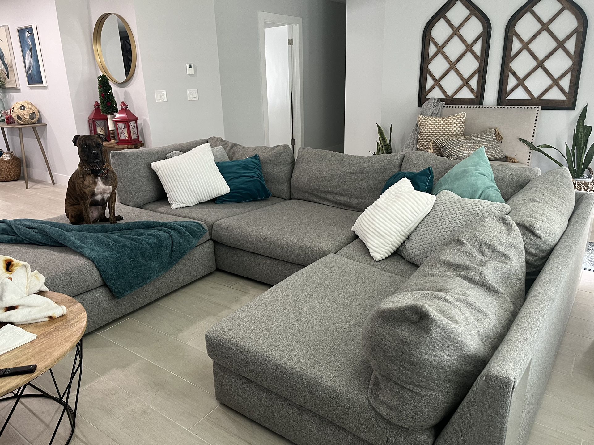 Grey Sectional Gently Used