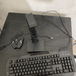 Bugha Gaming Keyboard, Headphone Stand, And Mic