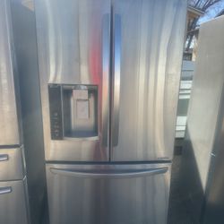 LG Silver Stainless Steel Refrigerator For Sale $460 Or Best Offer
