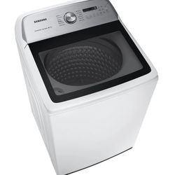 Set: Large-Capacity Samsung Washer & Dryer — Clean, Dependable, Ready to Go
