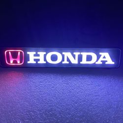 HONDA LED Logo Light Emblem Car For Front Grille Badge Illuminated Decal