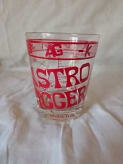 Vintage Atomic wra Astro Jigger bar cocktail glass Texas