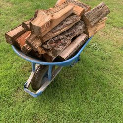 Wheel Barrow Of FireWood