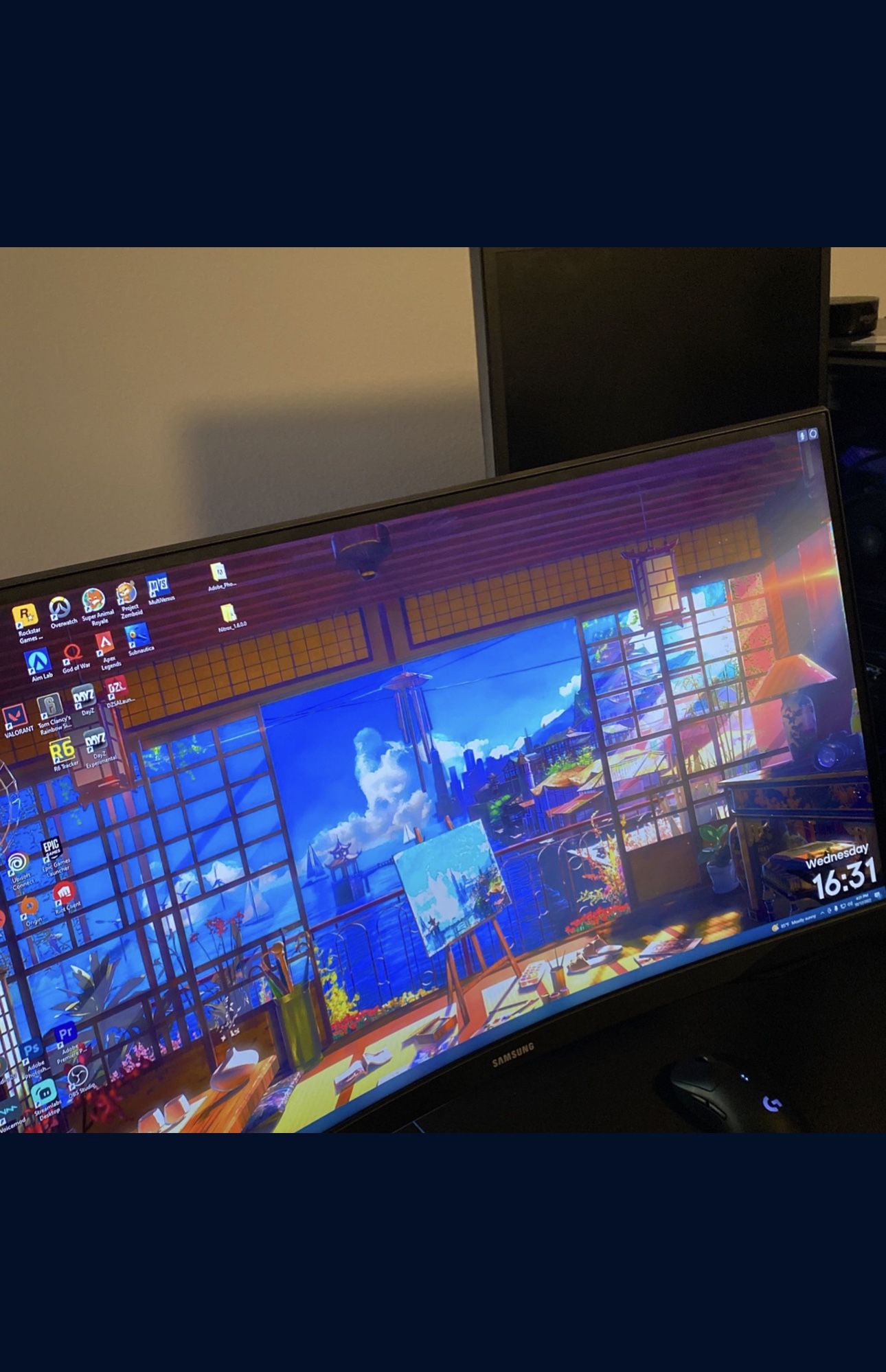 Curved  27in Samsung Monitor 144hz