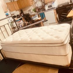 $360/$425–Twin mattresses and box springs (3 available) Metal frames are sold separately. ——(USED NOT NEW) for seriously interested people only-messag