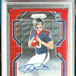 Really Nice Davis Mills 2021 Panini Prizm Red Wave Rookie, Auto, Numbered 