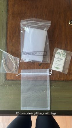 12 Pack Clear Bag With Gift Tag