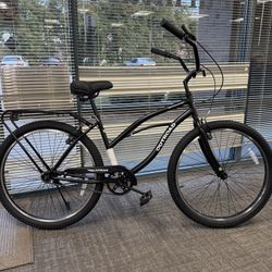 ✨Outroad 26 Inch Beach Cruiser Bike for Women，Single Speed Commuter Bicycle for Adult Men and Women, High-Carbon Steel, V-Brakes Comfortable City Bike