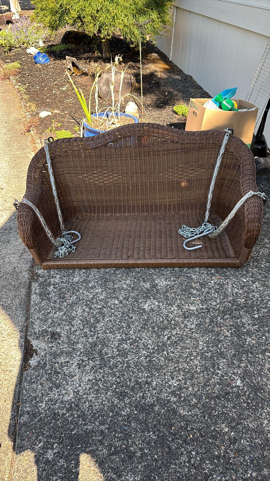 Wicker Porch Swing