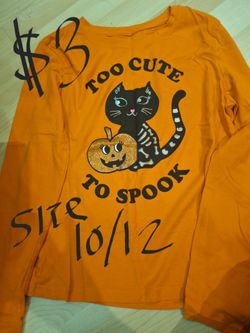 Girls Halloween shirt size 10/12