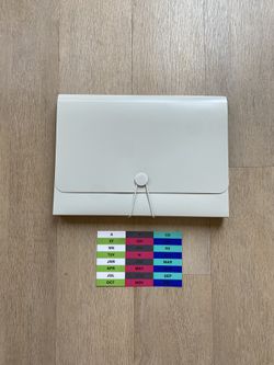 7 Pocket Expandable Accordion File Folder Letter Size Gray 