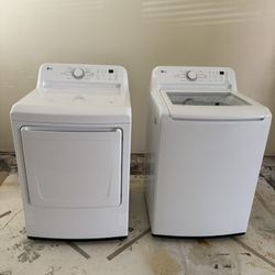 LG 4.3 Cu Ft Top Load Washer +7.3 Cu Ft Vented GAS Dryer