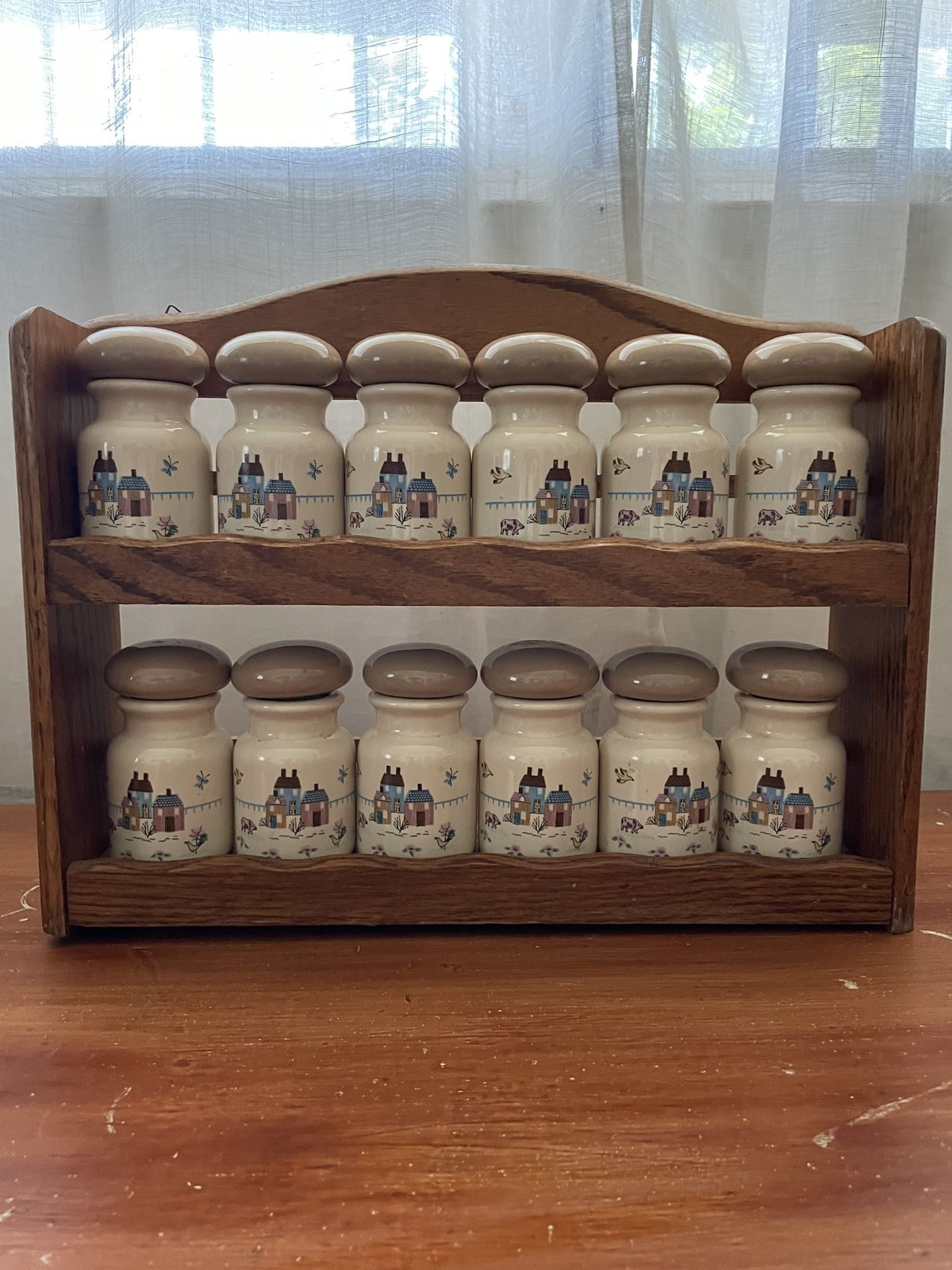 Vintage Spice Jars Farm House Heartland Collection
