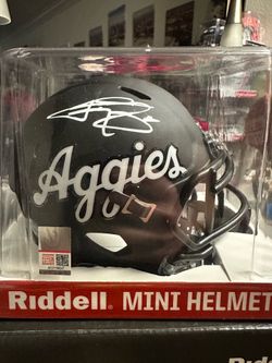 Johnny Manziel Signed Texas A&M Riddell Speed Mini Helmet Beckett