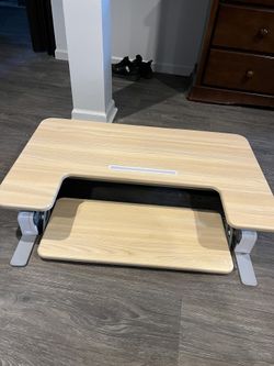 Light Wood / White 36" Desk Riser