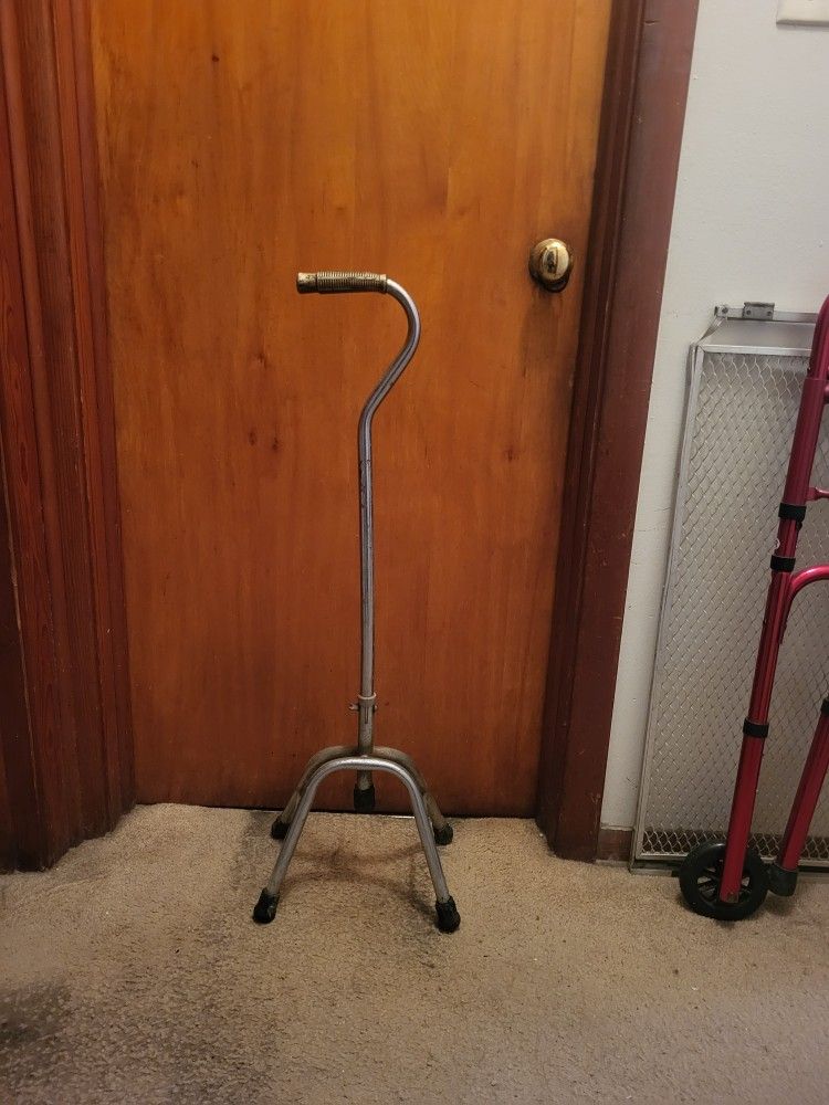 Silver Tripod Cane